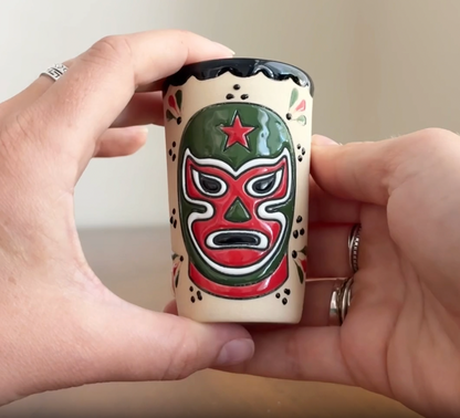 Shot Glass - Luchador Green