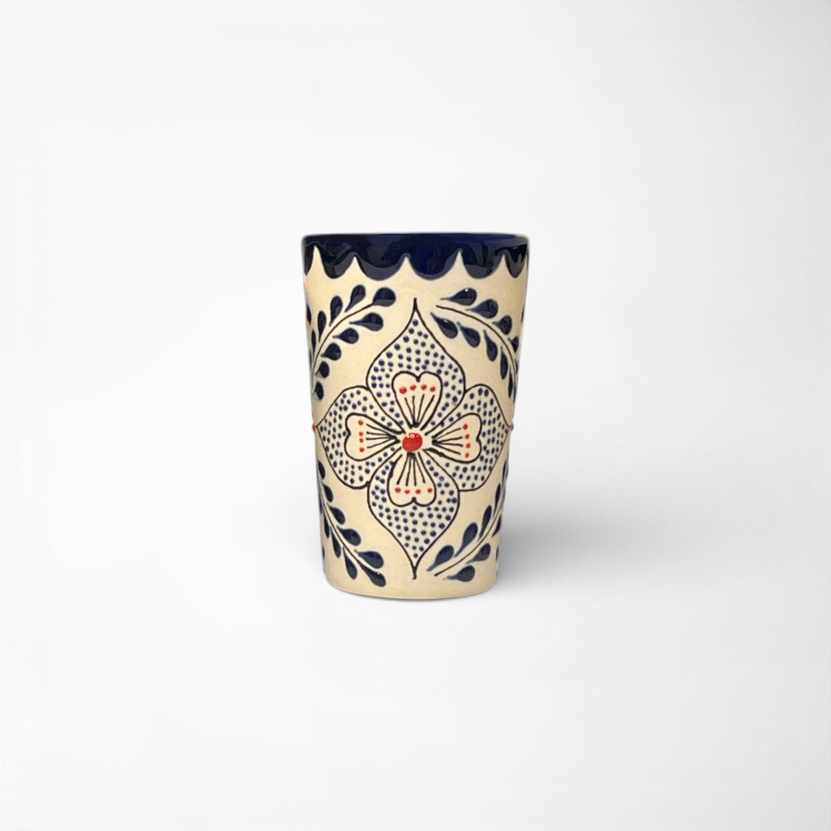 Handmade Talavera Shot Glasses, Mexican Ceramic Barware Gift Set