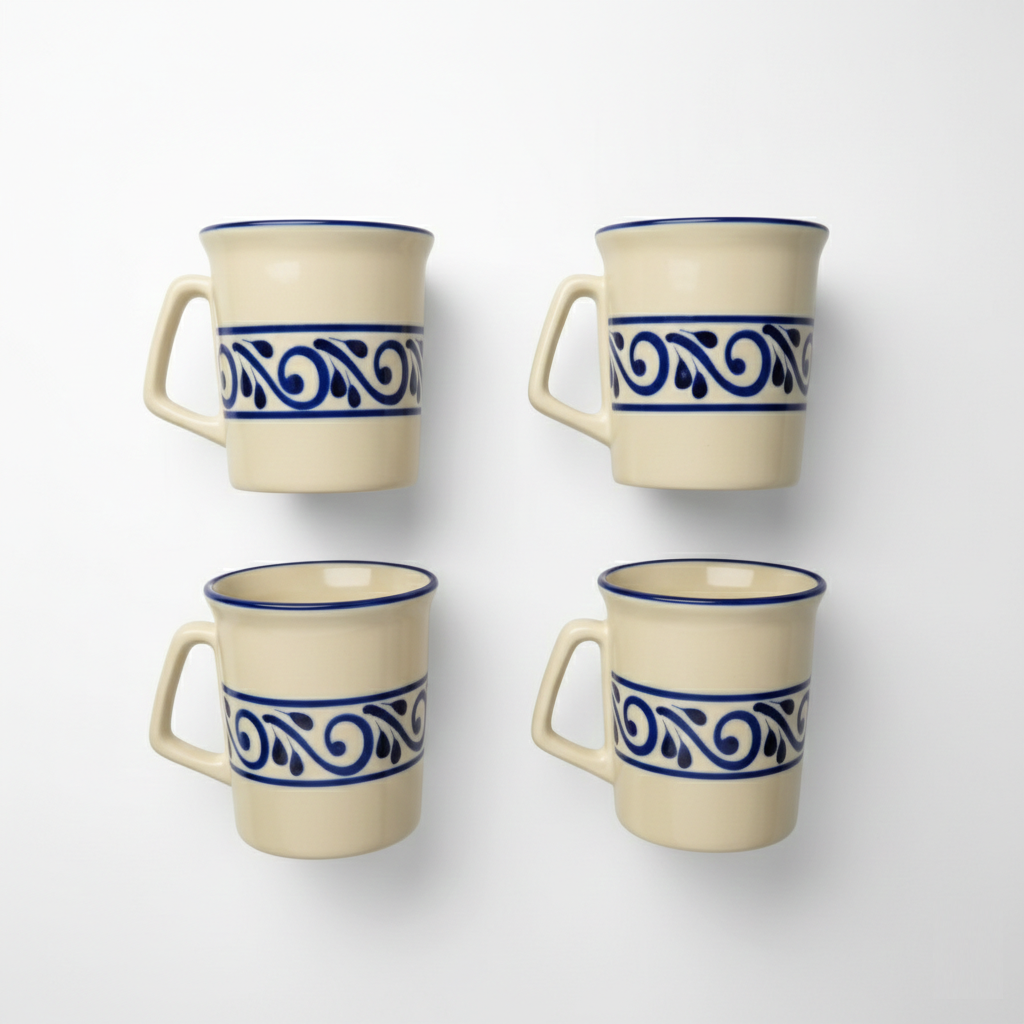 Tarro Mug Set of 4 - Tribal Blue
